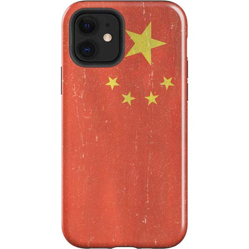 Chinese Flag Distressed iPhone 12 Impact Case
