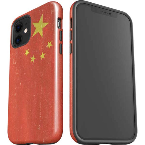 Chinese Flag Distressed iPhone 12 Impact Case