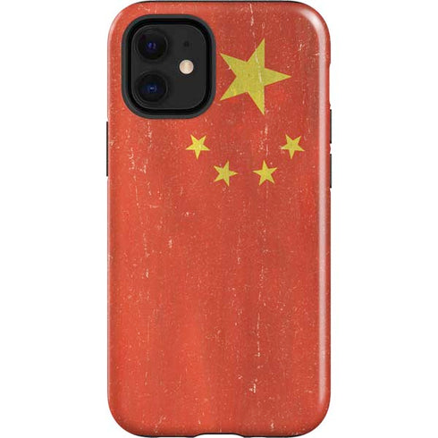 Chinese Flag Distressed iPhone 12 Mini Impact Case