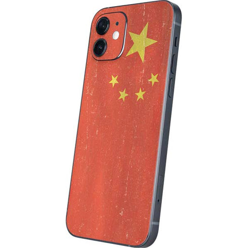 Chinese Flag Distressed iPhone 12 Mini Skin