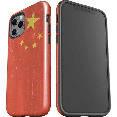 Chinese Flag Distressed iPhone 12 Pro Impact Case