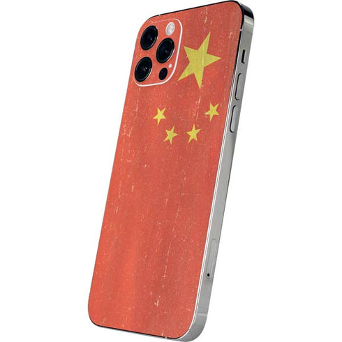 Chinese Flag Distressed iPhone 12 Pro Max Skin