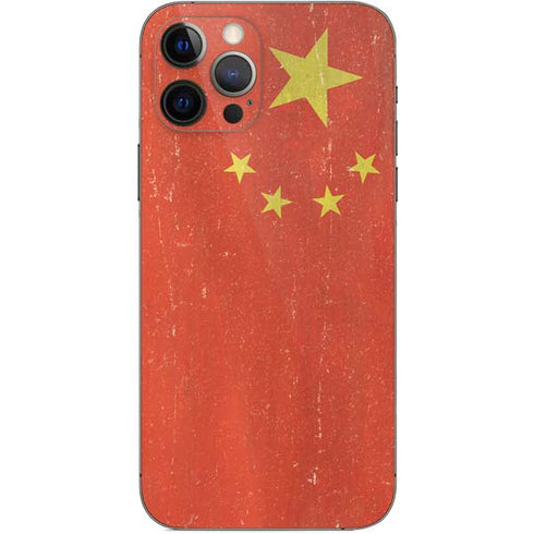 Chinese Flag Distressed iPhone 12 Pro Skin
