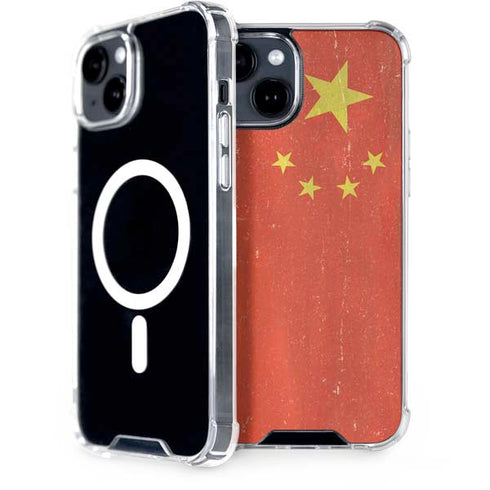 Chinese Flag Distressed iPhone 13 MagSafe Case