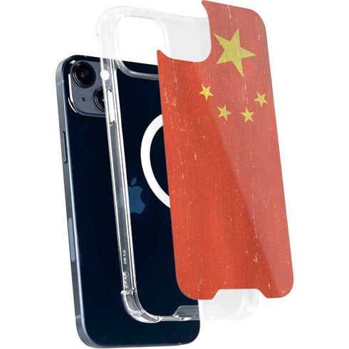 Chinese Flag Distressed iPhone 13 MagSafe Case