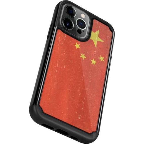 Chinese Flag Distressed iPhone 13 Pro Cargo Case