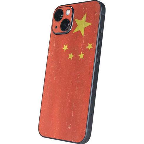 Chinese Flag Distressed iPhone 14 Skin