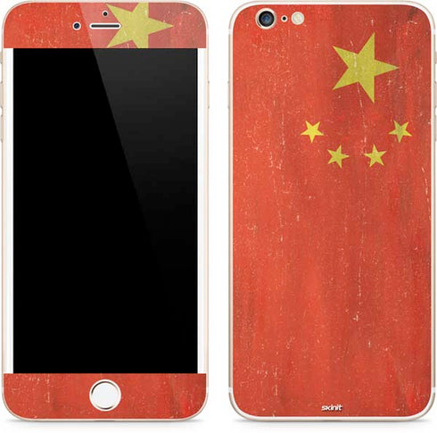 Chinese Flag Distressed iPhone 6/6s Plus Skin