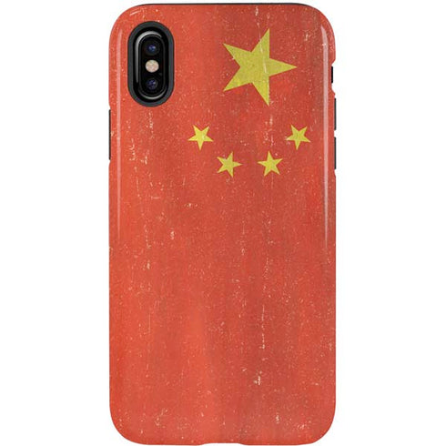 Chinese Flag Distressed iPhone X Pro Case