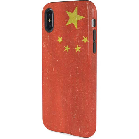 Chinese Flag Distressed iPhone X Pro Case