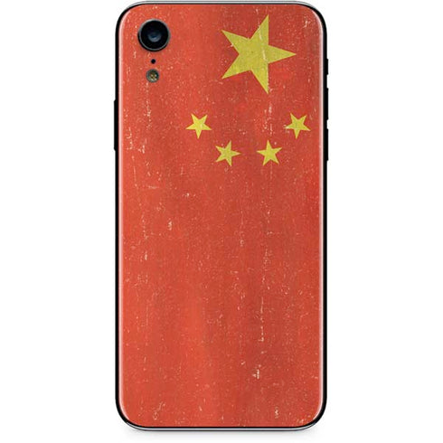 Chinese Flag Distressed iPhone XR Skin