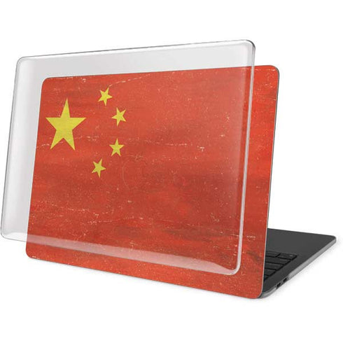 Chinese Flag Distressed MacBook Pro 16in (2019-20) Case plus Skin