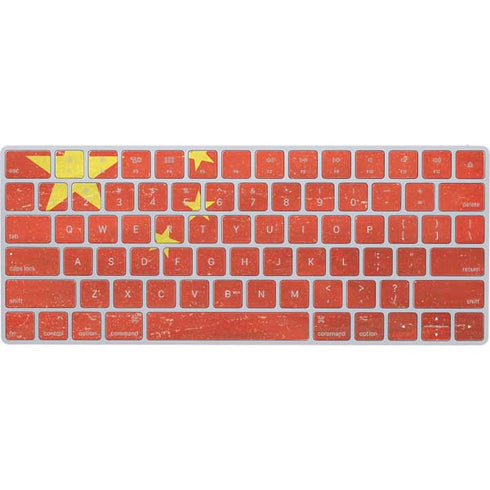Chinese Flag Distressed Magic Keyboard Skin