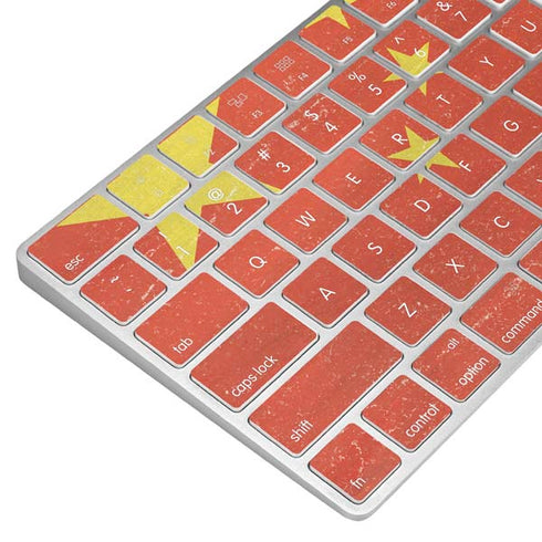 Chinese Flag Distressed Magic Keyboard Skin