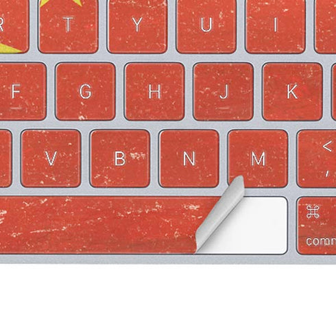 Chinese Flag Distressed Magic Keyboard Skin