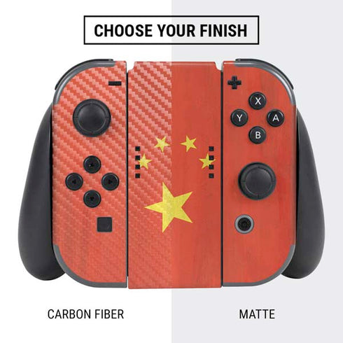 Chinese Flag Distressed Nintendo Switch Bundle Skin