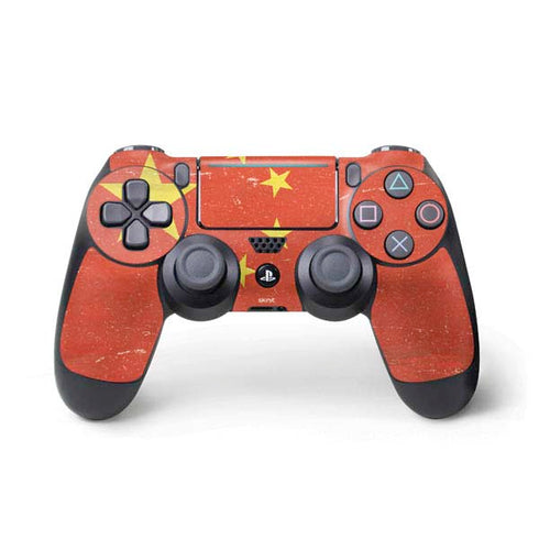 Chinese Flag Distressed PS4 Pro/Slim Controller Skin