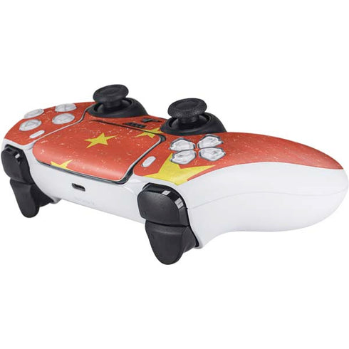Chinese Flag Distressed PS5 Controller Skin