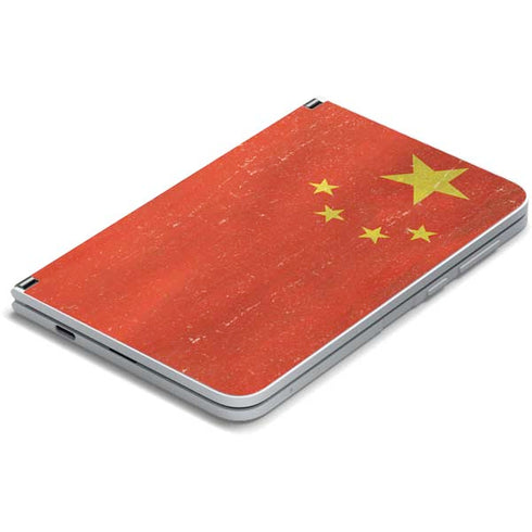 Chinese Flag Distressed Surface Duo Skin