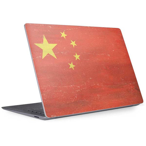 Chinese Flag Distressed Surface Laptop 3 13.5in Skin
