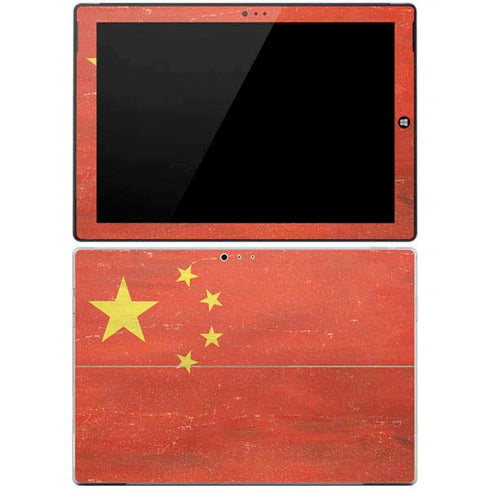 Chinese Flag Distressed Surface Pro 3 Skin