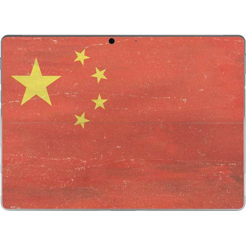 Chinese Flag Distressed Surface Pro 9 Skin