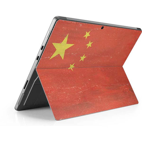 Chinese Flag Distressed Surface Pro 9 Skin