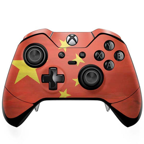 Chinese Flag Distressed Xbox One Elite Controller Skin