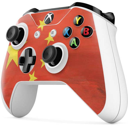 Chinese Flag Distressed Xbox One S All-Digital Edition Bundle Skin