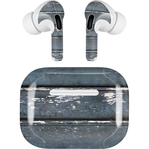 Chipped Blue Wood AirPods Pro 2nd Gen Skin
