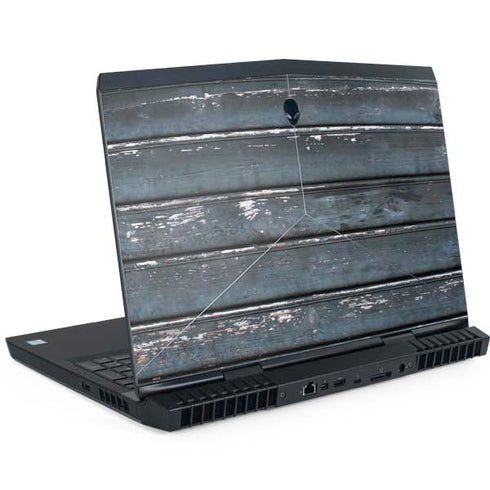 Chipped Blue Wood Dell Alienware Skin