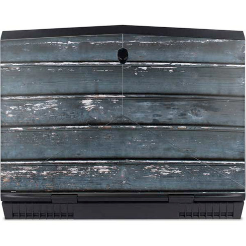 Chipped Blue Wood Dell Alienware Skin