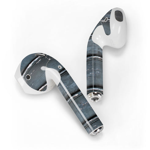 Chipped Blue Wood Apple AirPods 2 Skin