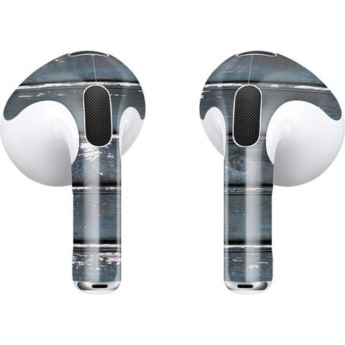Chipped Blue Wood Apple AirPods (3rd Gen 2021) Skin