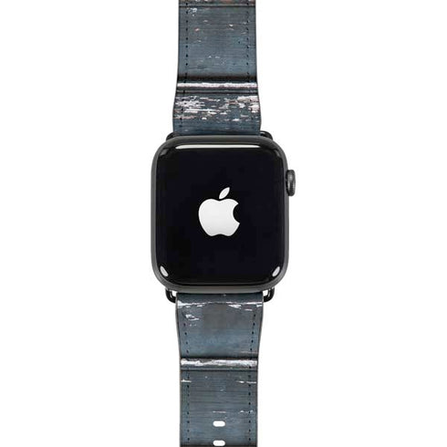 Chipped Blue Wood Apple Watch Band 42-44mm