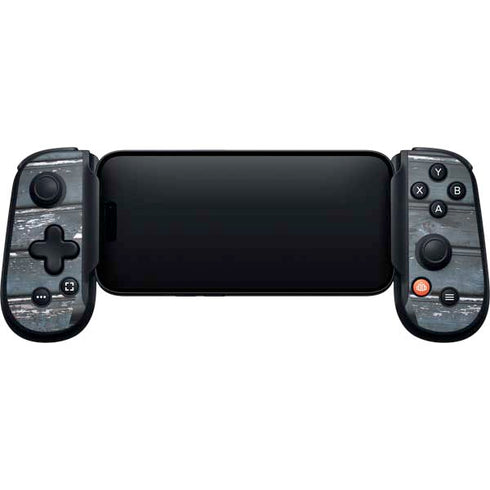 Chipped Blue Wood Backbone One for iPhone Game Controller Skin