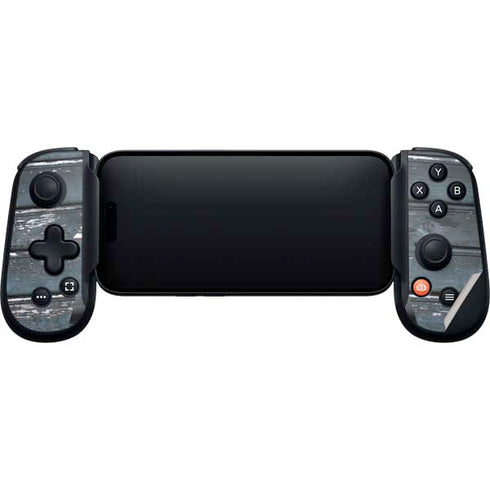 Chipped Blue Wood Backbone One for iPhone Game Controller Skin