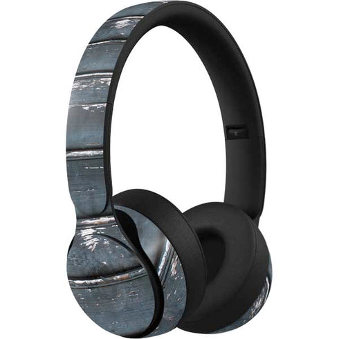 Chipped Blue Wood Beats Solo Pro Skin