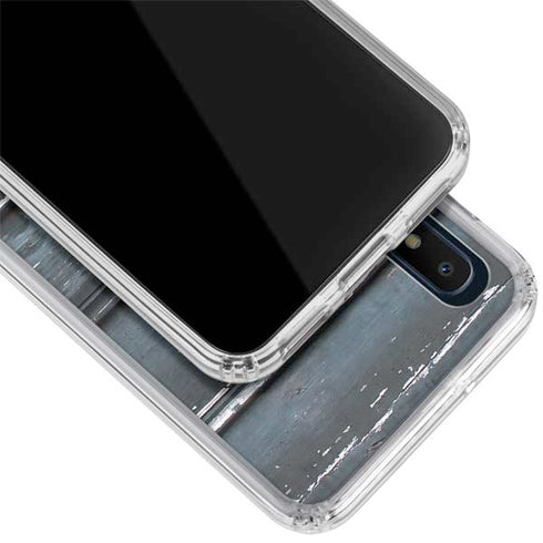 Chipped Blue Wood Galaxy A10e Clear Case