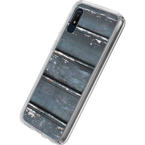 Chipped Blue Wood Galaxy A10e Clear Case