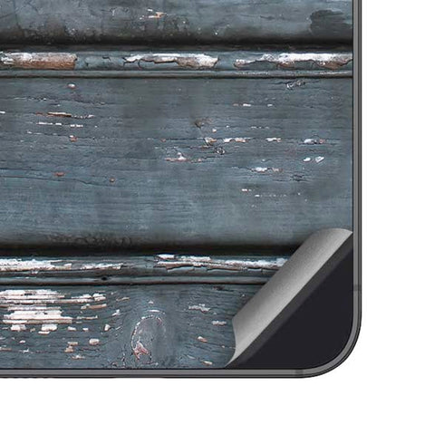 Chipped Blue Wood Galaxy A14 5G Skin