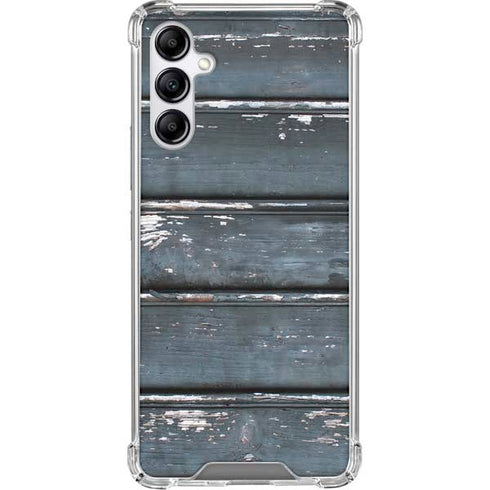 Chipped Blue Wood Galaxy A15 5G Clear Case