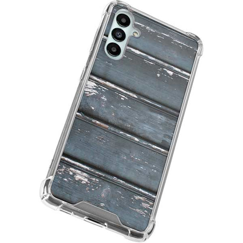 Chipped Blue Wood Galaxy A15 5G Clear Case