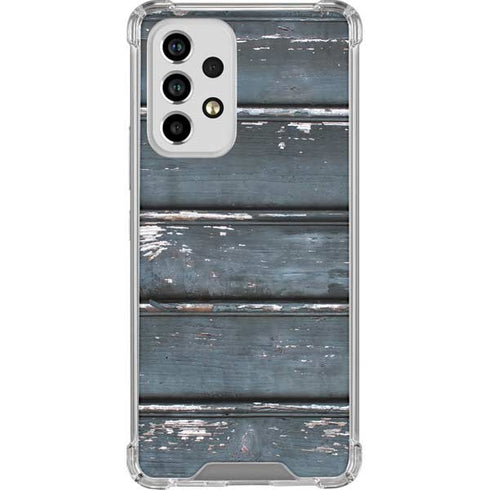 Chipped Blue Wood Galaxy A33 5G Clear Case