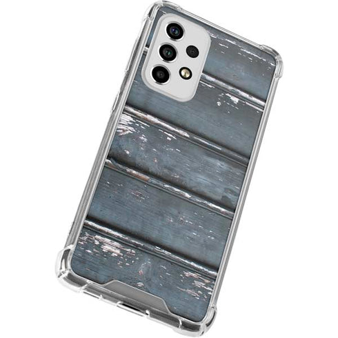 Chipped Blue Wood Galaxy A53 5G Clear Case
