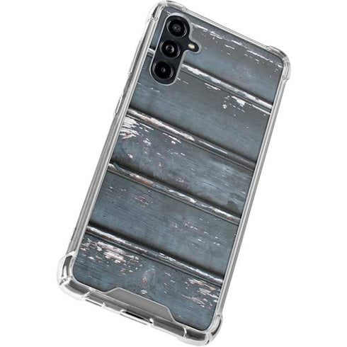 Chipped Blue Wood Galaxy A54 5G Clear Case