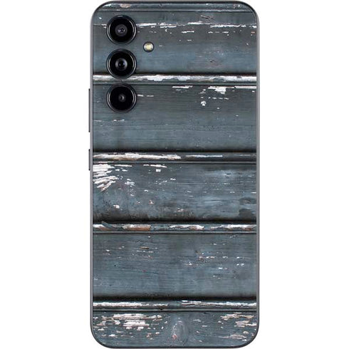 Chipped Blue Wood Galaxy A54 5G Skin