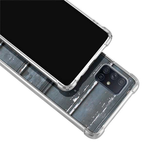 Chipped Blue Wood Galaxy A71 5G Clear Case