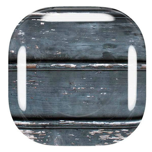 Chipped Blue Wood Galaxy Buds Pro Skin