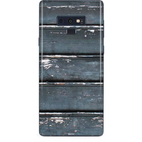 Chipped Blue Wood Galaxy Note 9 Skin